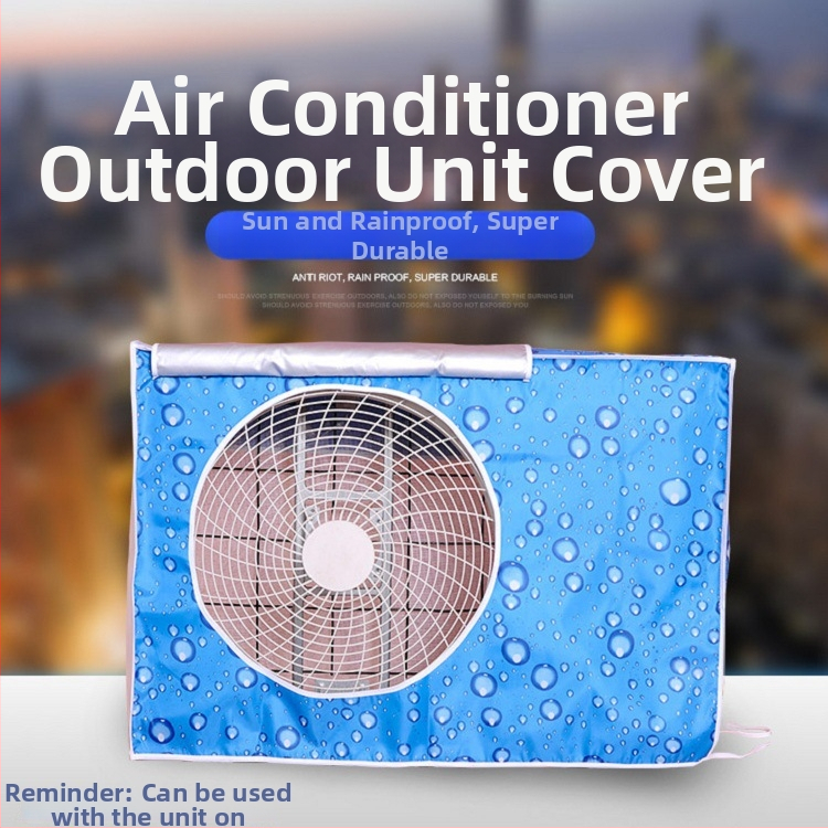 Orinės kondicionieriaus išorinės vieneto gaubtas, poliesterio audinys, 50% sudėtis, modernus minimalistinis stilius, dulkių apsauga, atsparus vandeniui ir saulės spindulių apsauga