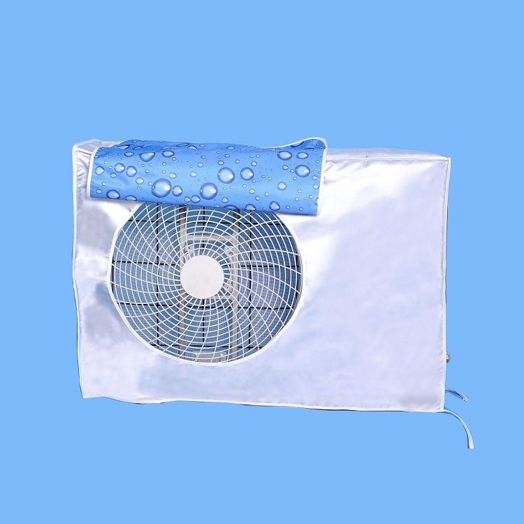 Orinės kondicionieriaus išorinės vieneto gaubtas, poliesterio audinys, 50% sudėtis, modernus minimalistinis stilius, dulkių apsauga, atsparus vandeniui ir saulės spindulių apsauga