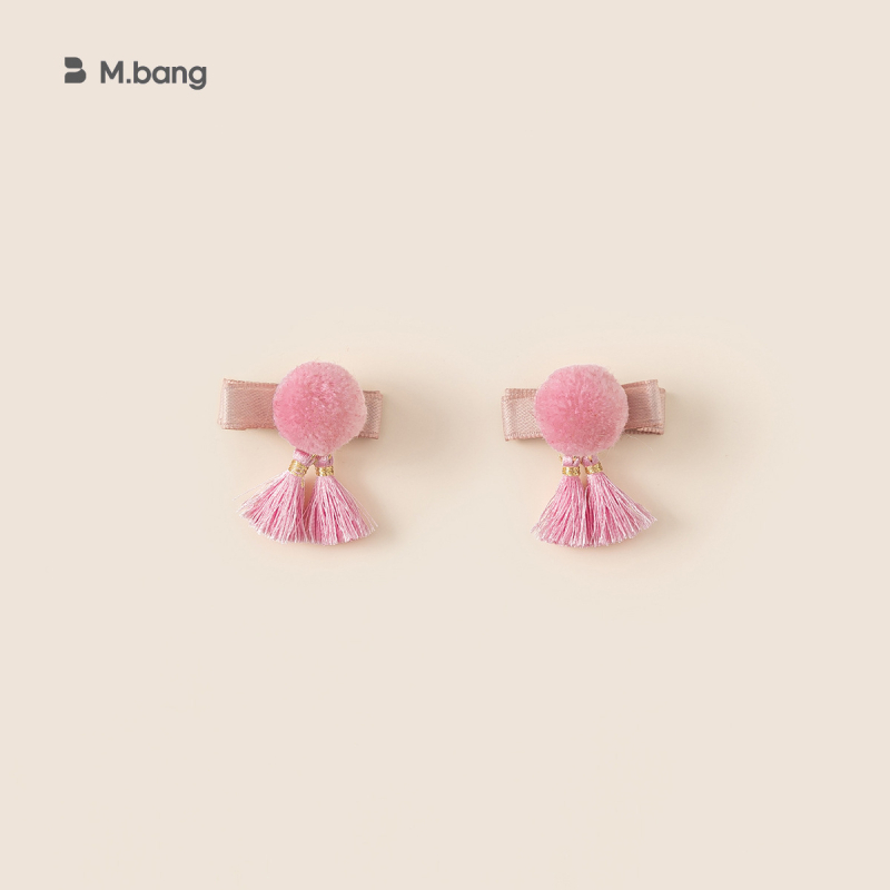 Детски метален клип за коса с пискюл, ръчно изработен, стил китайски, щипка за коса, зима 2024