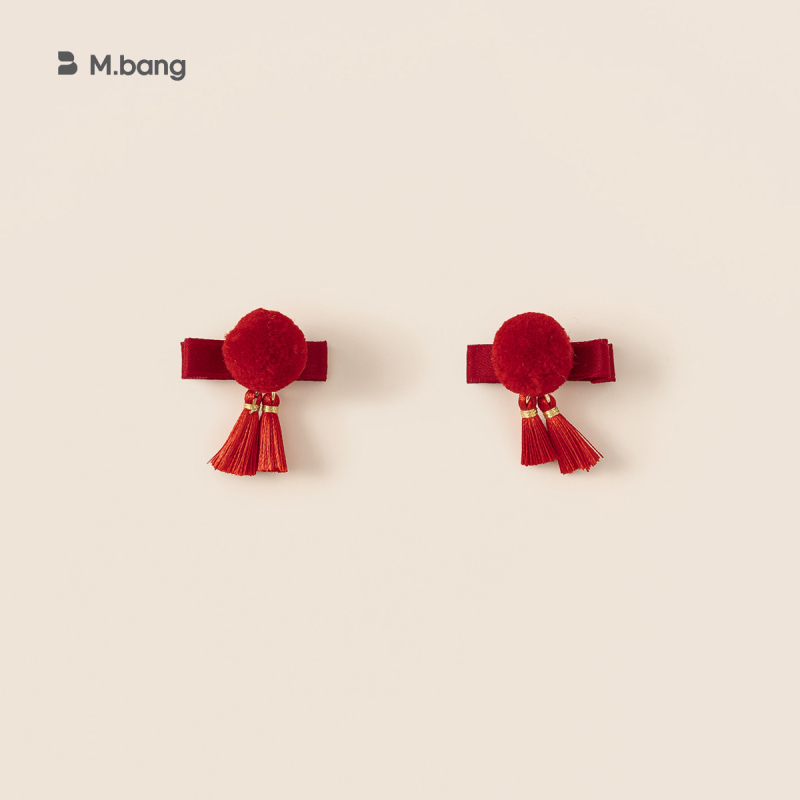 Детски метален клип за коса с пискюл, ръчно изработен, стил китайски, щипка за коса, зима 2024