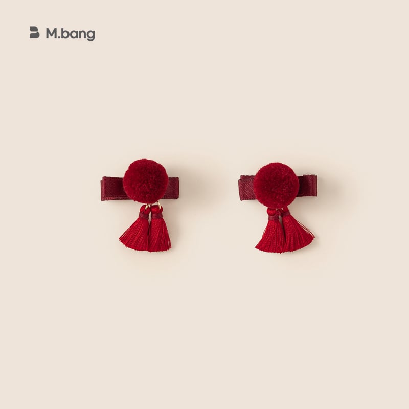 Детски метален клип за коса с пискюл, ръчно изработен, стил китайски, щипка за коса, зима 2024