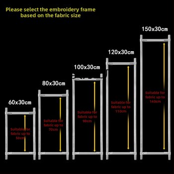 Регулируема рамка за кръстосано бродиране от неръждаема стомана