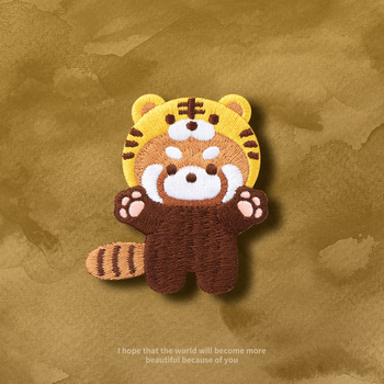 Poliesterio siuvinėta panda segė kepurėms, rankinėms ir drabužiams