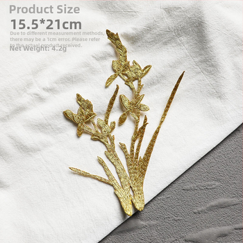 Εθνο-στυλ appliqué με ορχιδέα για ρούχα, rayon, Rainbow embroidery, με αυτοκόλλητο πίσω για σιδέρωμα