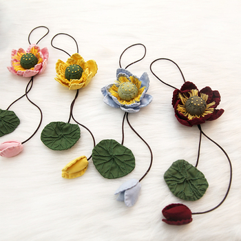 Комплект за кръстат бод: лотосова висулка, ръчна бродерия, стил Нов китайски стил, мотиви цветя/листа