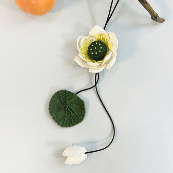 Комплект за кръстат бод: лотосова висулка, ръчна бродерия, стил Нов китайски стил, мотиви цветя/листа