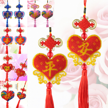 Dviviečiai kryžiaus siuvinėjimo rinkinys ant plastikinės drobės 14CT, gėlių/žolių/lapų motyvas, kinietiško klasikinio stiliaus, prekės ženklas Green phoenix