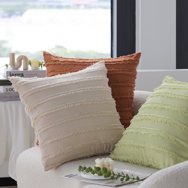 Διακοσμητικό μαξιλάρι, μονόχρωμο μοτίβο, εκτύπωση λογότυπου, σύγχρονο μινιμαλιστικό στυλ, για σαλόνι