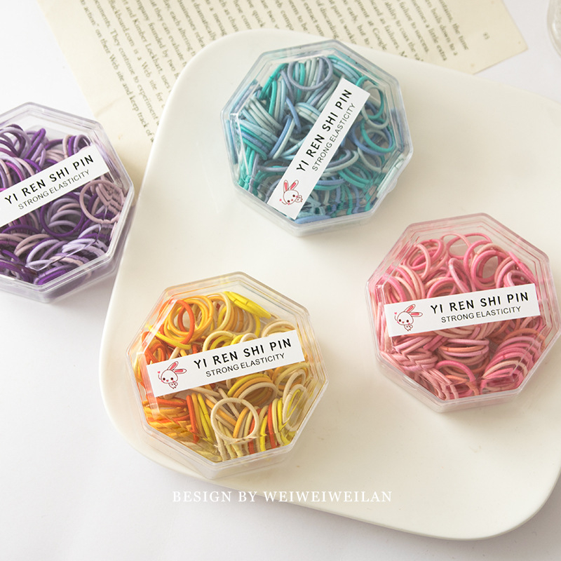 Детски пръстен за коса от корда, ръчна изработка, Принцес серия, прост стил, индивидуално опакован