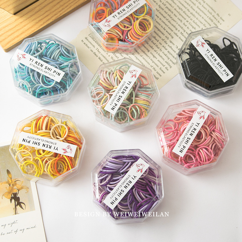 Детски пръстен за коса от корда, ръчна изработка, Принцес серия, прост стил, индивидуално опакован