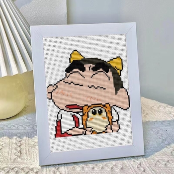 Kryžminio siuvimo rinkinys pradedantiesiems – Cartoon/Anime motyvas, medvilnės audinys, 11CT