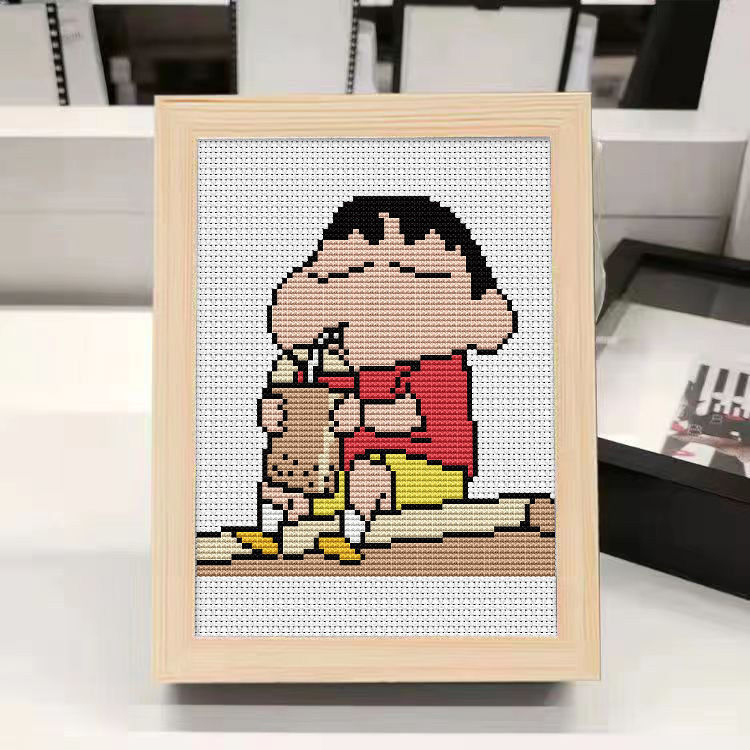 Kryžminio siuvimo rinkinys pradedantiesiems – Cartoon/Anime motyvas, medvilnės audinys, 11CT