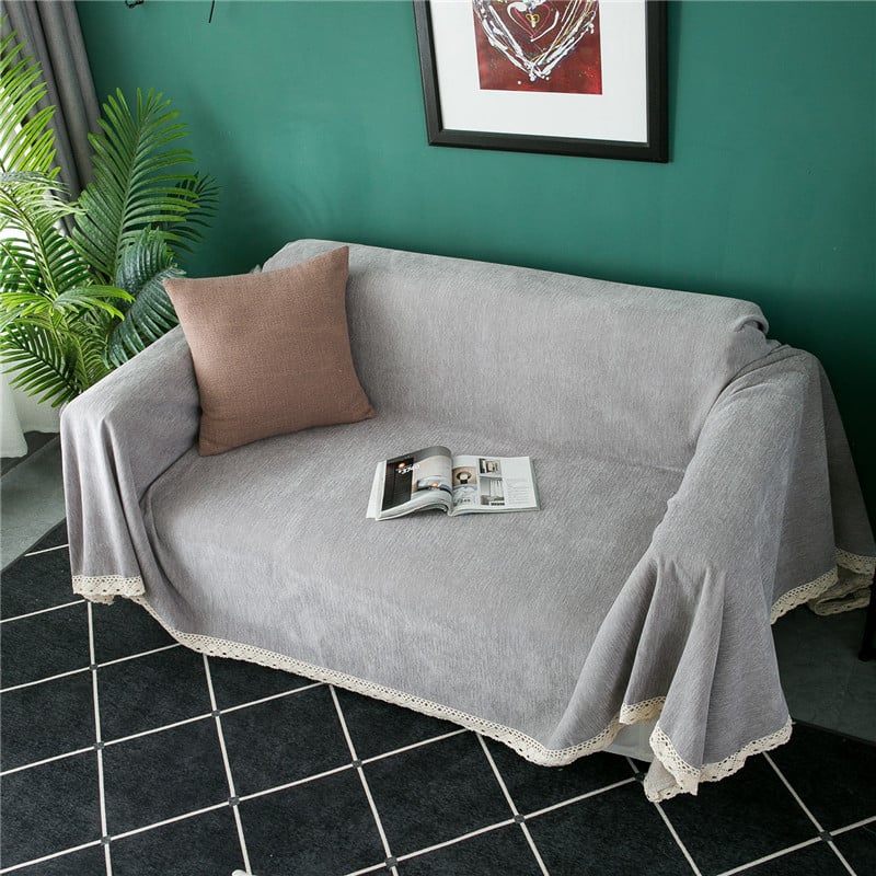 Chenille anyagú teljes fedésű kanapé takaró, csúszásmentes, rugalmas, négyszeres évszakokra tervezett multifunkcionális