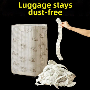 Poggyász porvédő huzat, univerzális, egyszer használatos, nem szövött anyagból, nedvesség- és esőálló védőhuzat utazásokhoz
