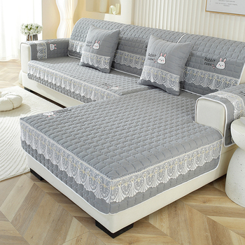 Izšivena poliester jastučnica za kauč s navlakom naslona, protuklizna, debela, univerzalna za modularne sofe, minimalistički modern stil, prilagodljivo