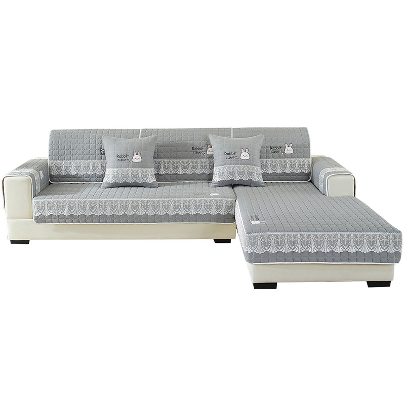 Izšivena poliester jastučnica za kauč s navlakom naslona, protuklizna, debela, univerzalna za modularne sofe, minimalistički modern stil, prilagodljivo