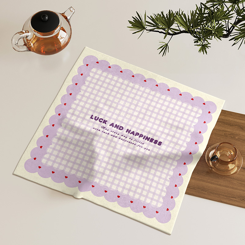 Poliesterinis uždangalas arbatos padėklui – dulkių apsauga ir veidrodžio uždangalas; tinka svetainei, miegamajam ir restoranui