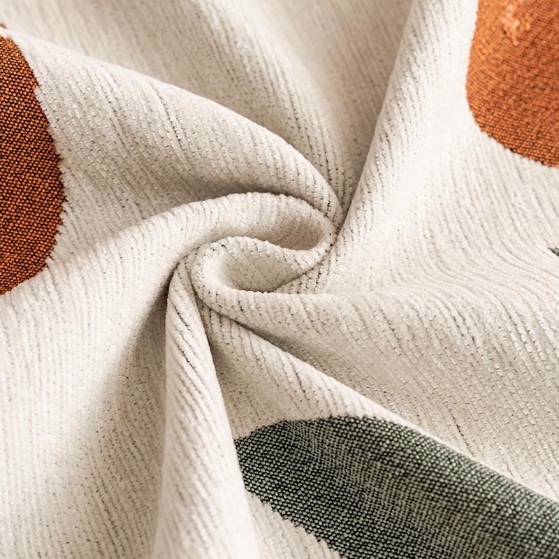 Chenille navlaka za kauč, za kombinirani kauč, cvjetni uzorak, minimalistički modern stil