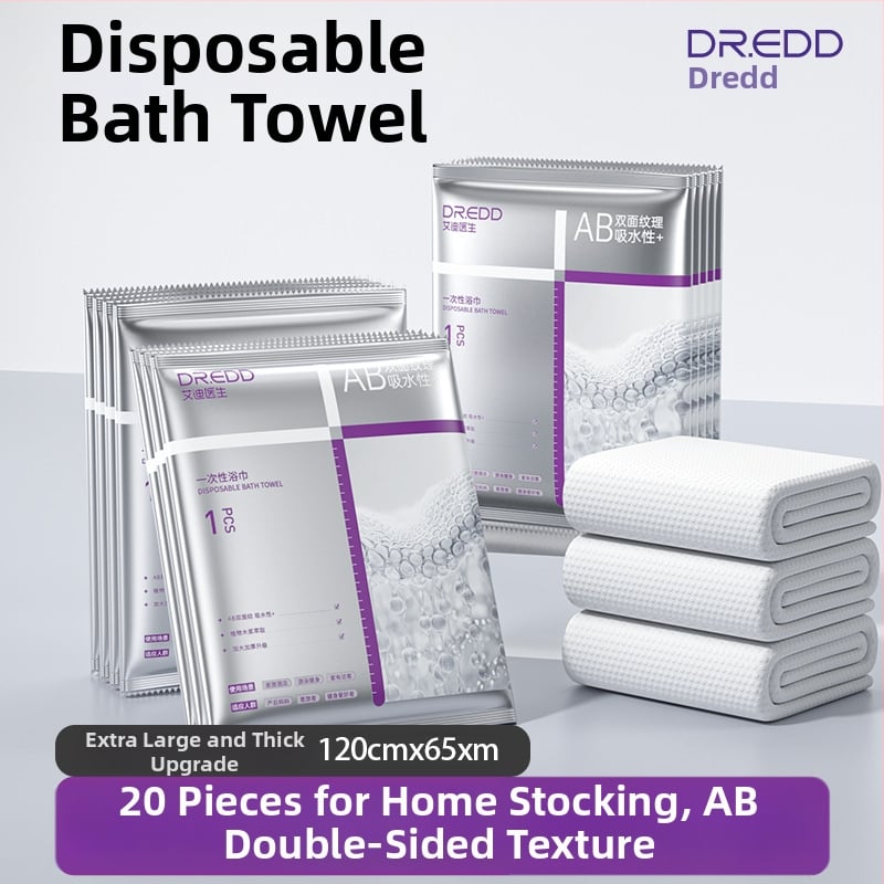 Μίας χρήσης πετσέτα μπάνιου από Dr. eddie, ίνες φυτικής προέλευσης, θερμοπρέσα, απορροφά 0–5 δευτερόλεπτα.