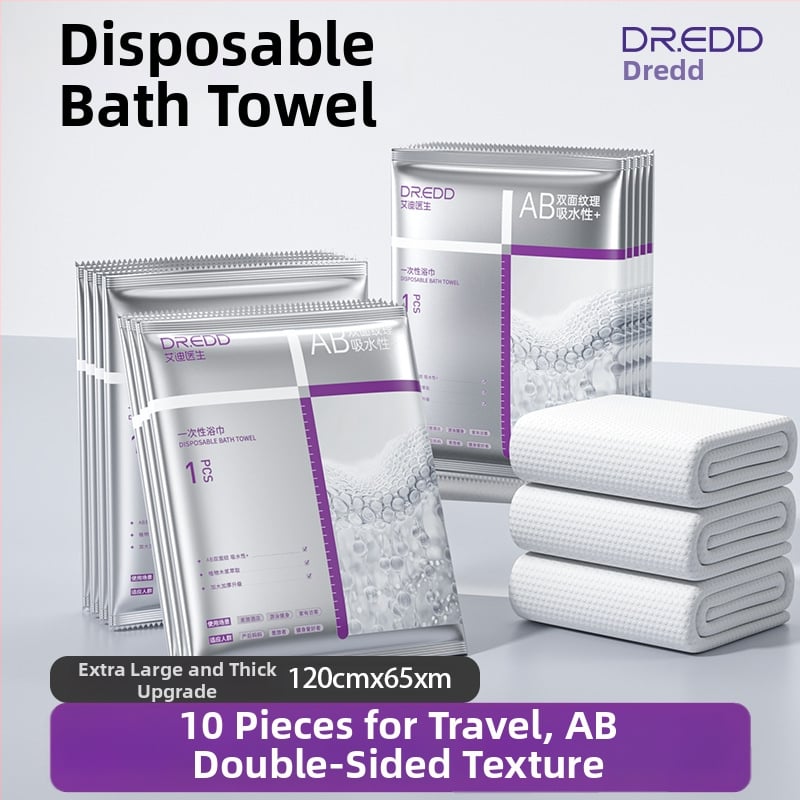 Μίας χρήσης πετσέτα μπάνιου από Dr. eddie, ίνες φυτικής προέλευσης, θερμοπρέσα, απορροφά 0–5 δευτερόλεπτα.