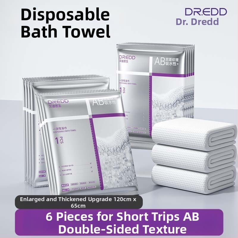 Μίας χρήσης πετσέτα μπάνιου από Dr. eddie, ίνες φυτικής προέλευσης, θερμοπρέσα, απορροφά 0–5 δευτερόλεπτα.