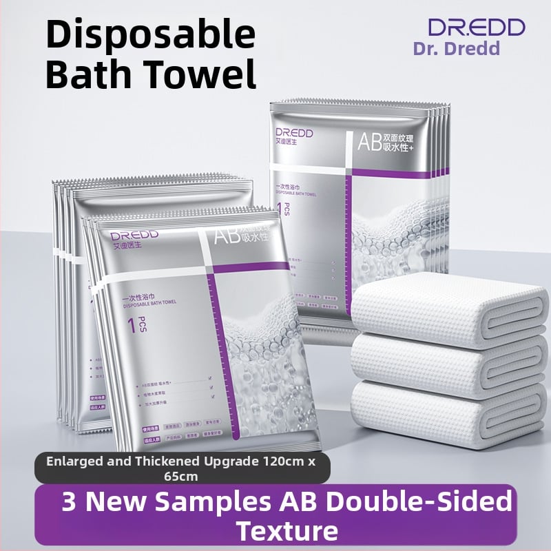 Μίας χρήσης πετσέτα μπάνιου από Dr. eddie, ίνες φυτικής προέλευσης, θερμοπρέσα, απορροφά 0–5 δευτερόλεπτα.