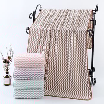 Prosop de baie din catifea coral warp knitted cu model apa, 150D, 200-300 g, 90% component principal, margine cusuta