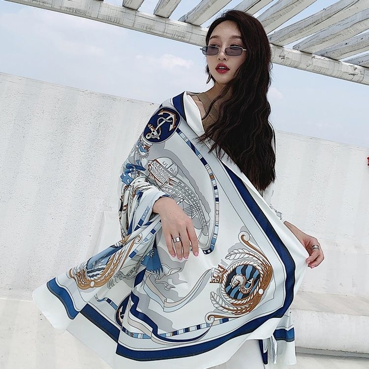 Șal mare, multifuncțional pentru vară, stil plajă, protecție solară. Brand Unique; Material bumbac; Sezon primăvara; Vară 2021