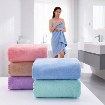 Πετσέτα μπάνιου/παραλίας από μικροΐνες με νήμα 8515, υψηλής πυκνότητας κοραλλιοειδές φλις με δαντέλα, 200 γρ/m² και άνω, δυνατότητα εκτύπωσης λογοτύπου