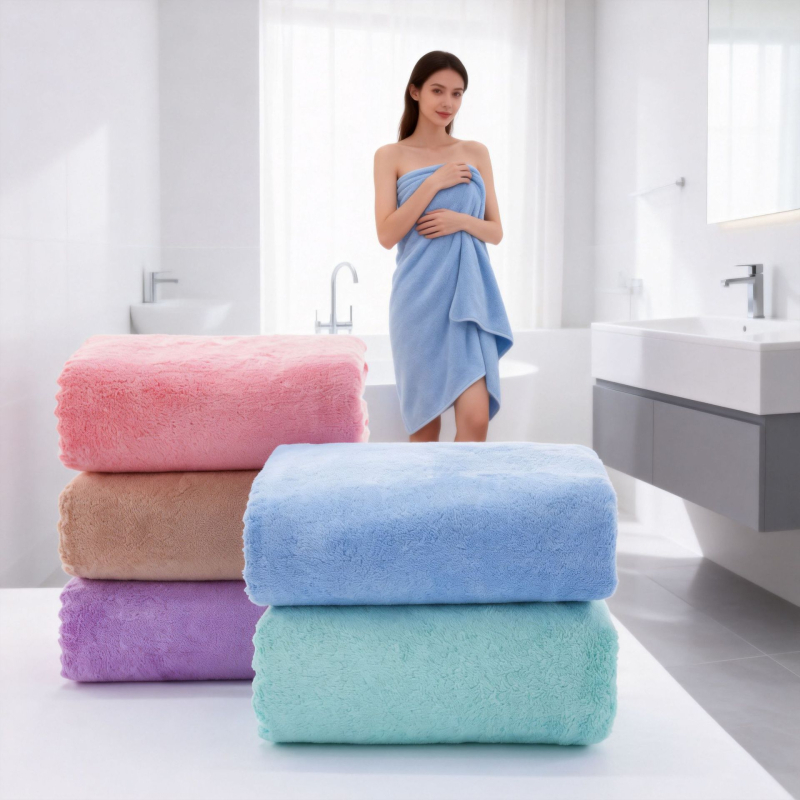 Πετσέτα μπάνιου/παραλίας από μικροΐνες με νήμα 8515, υψηλής πυκνότητας κοραλλιοειδές φλις με δαντέλα, 200 γρ/m² και άνω, δυνατότητα εκτύπωσης λογοτύπου