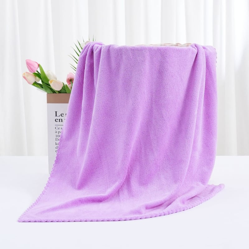 Πετσέτα μπάνιου/παραλίας από μικροΐνες με νήμα 8515, υψηλής πυκνότητας κοραλλιοειδές φλις με δαντέλα, 200 γρ/m² και άνω, δυνατότητα εκτύπωσης λογοτύπου