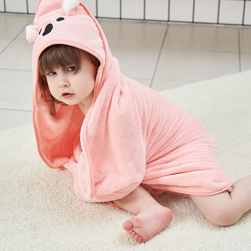 Prosop pătrat pentru copii, baie, cu îmbrățișare de desen animat, coral fleece, fibre din poliamidă (nylon), 150D, tiv, personalizare disponibilă