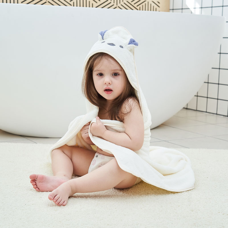 Prosop pătrat pentru copii, baie, cu îmbrățișare de desen animat, coral fleece, fibre din poliamidă (nylon), 150D, tiv, personalizare disponibilă