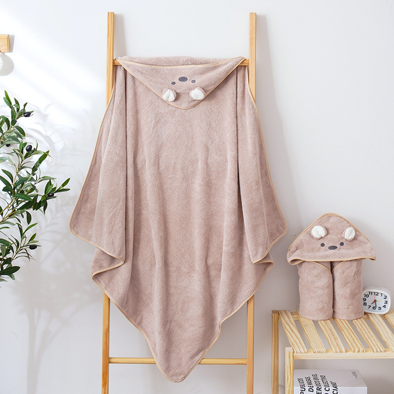 Prosop pătrat pentru copii, baie, cu îmbrățișare de desen animat, coral fleece, fibre din poliamidă (nylon), 150D, tiv, personalizare disponibilă