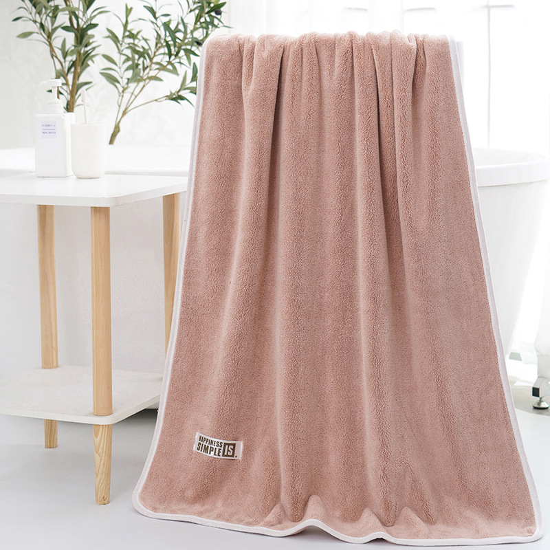 Debeli ručnik za kupanje 70×140 cm, koralni flis, 500 g, visoka upijavost, za hotele i spa centri