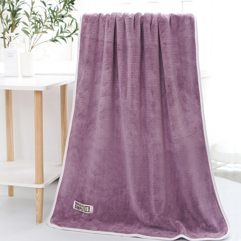 Debeli ručnik za kupanje 70×140 cm, koralni flis, 500 g, visoka upijavost, za hotele i spa centri