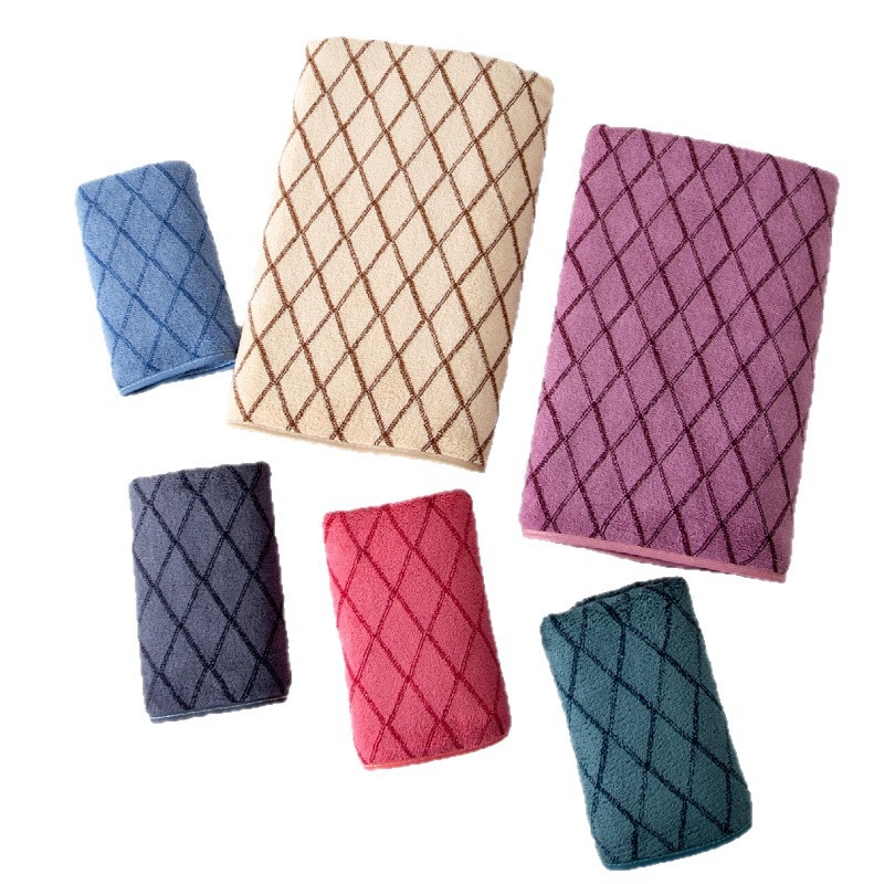 Set ručnika za kupanje i za plažu od koralnog flisa – mekani i upijajući, 200–300 g, 150d pređa, šaveni rub