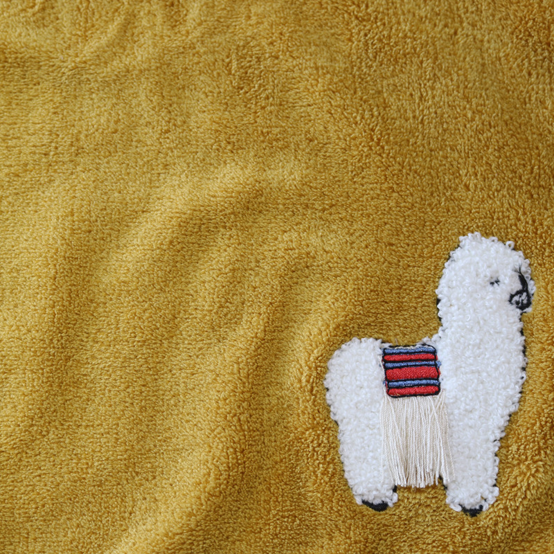 Lingfeng coral fleece kupaonski ručnik s izvezenim uzorkom, 500 g/m², 150D, za kupaonicu ili plažu