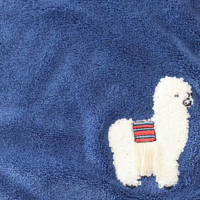 Lingfeng coral fleece kupaonski ručnik s izvezenim uzorkom, 500 g/m², 150D, za kupaonicu ili plažu