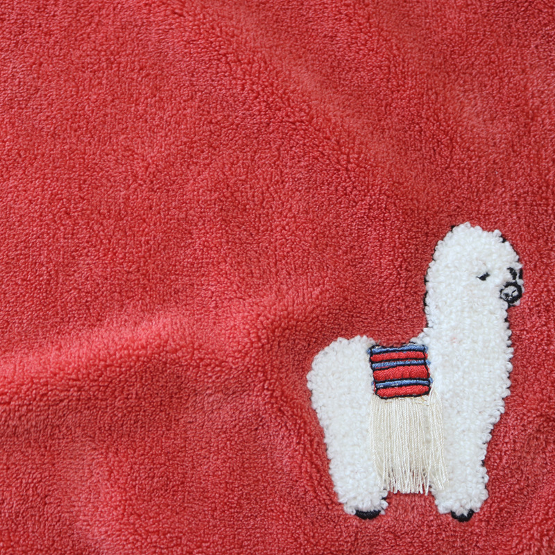 Lingfeng coral fleece kupaonski ručnik s izvezenim uzorkom, 500 g/m², 150D, za kupaonicu ili plažu