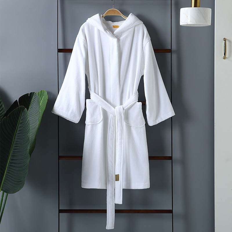 Halat de baie din bumbac pentru copii, cu glugă – Material: bumbac; Greutate: ≥500 g; Fire: 19