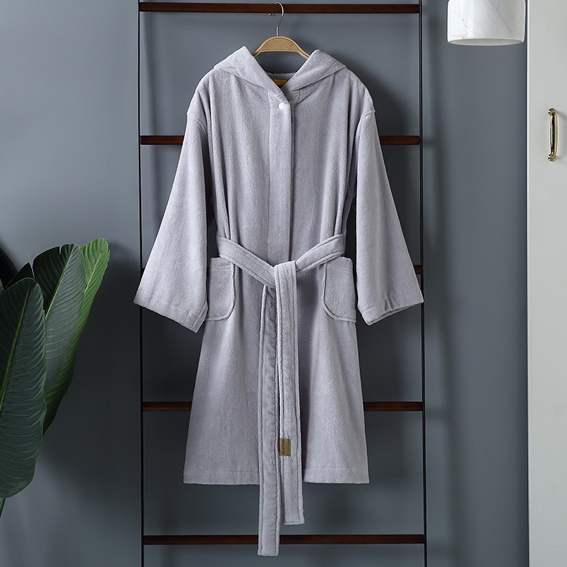 Halat de baie din bumbac pentru copii, cu glugă – Material: bumbac; Greutate: ≥500 g; Fire: 19