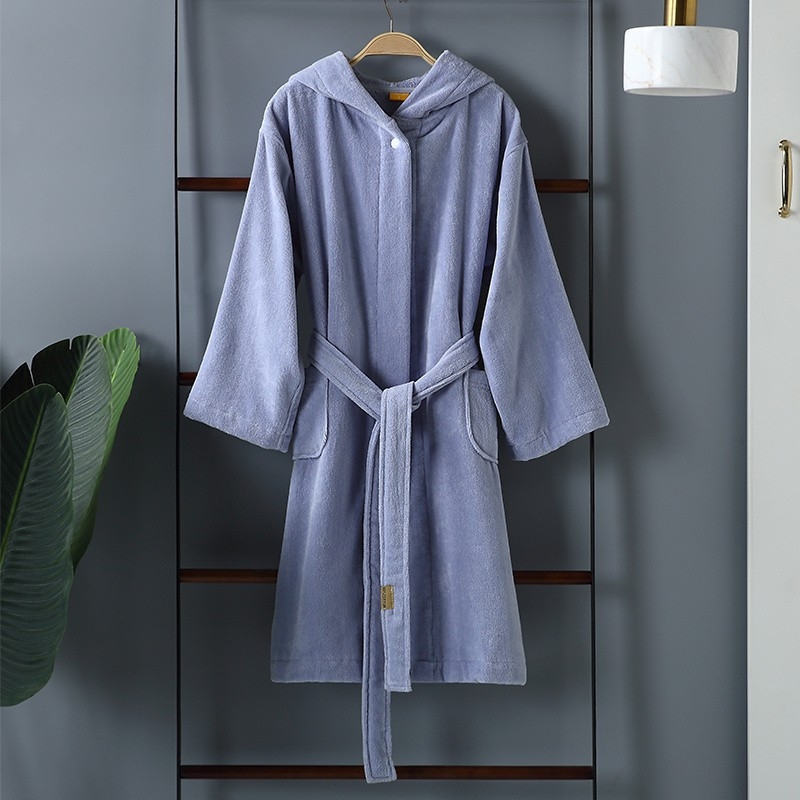 Halat de baie din bumbac pentru copii, cu glugă – Material: bumbac; Greutate: ≥500 g; Fire: 19