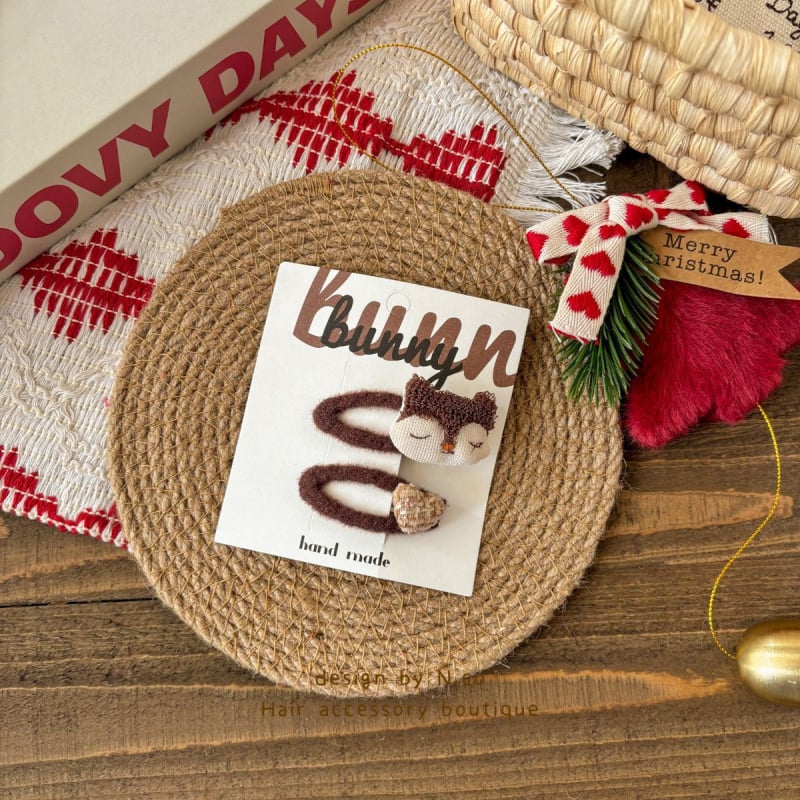 Детски клип за коса с анимационно зайче - плат, Tie-Dye ефект, модел със малки животни, за деца