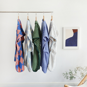 Halat de baie pentru copii din bumbac combed, 99% bumbac, model cu dungi în formă de romb, primăvară