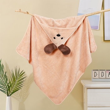 Prosop de baie pentru copii cu glugă, din fibră de poliester, cu model animal, potrivit pentru nou-născuți, utilizare pe tot parcursul anului