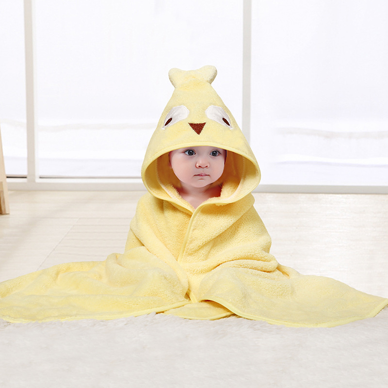 Prosop de baie pentru copii cu glugă, din fibră de poliester, cu model animal, potrivit pentru nou-născuți, utilizare pe tot parcursul anului