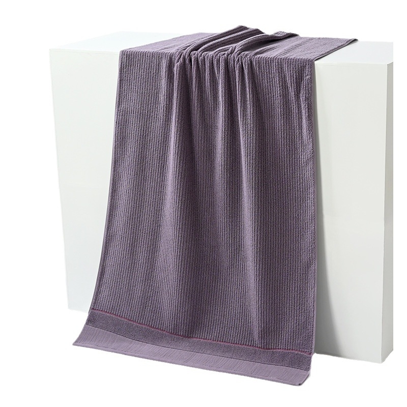 Kupaonski ručnik od 100% pamuka, velik, upijajući i debeli, Jacquard 32 niti, 300–400 g, za plažu i kućnu uporabu, Qianzi Bamboo