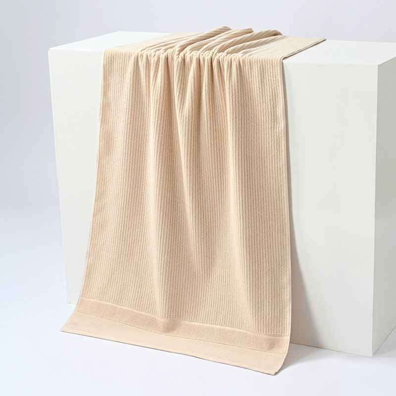 Kupaonski ručnik od 100% pamuka, velik, upijajući i debeli, Jacquard 32 niti, 300–400 g, za plažu i kućnu uporabu, Qianzi Bamboo