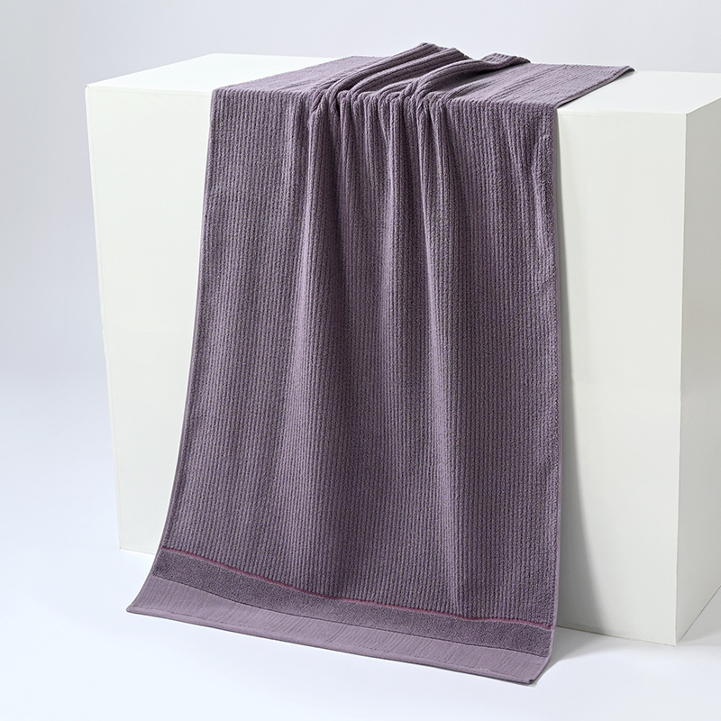 Kupaonski ručnik od 100% pamuka, velik, upijajući i debeli, Jacquard 32 niti, 300–400 g, za plažu i kućnu uporabu, Qianzi Bamboo